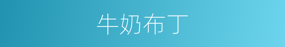 牛奶布丁的同义词