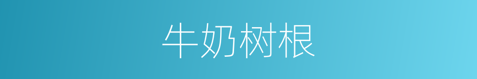 牛奶树根的同义词