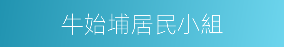 牛始埔居民小組的同義詞