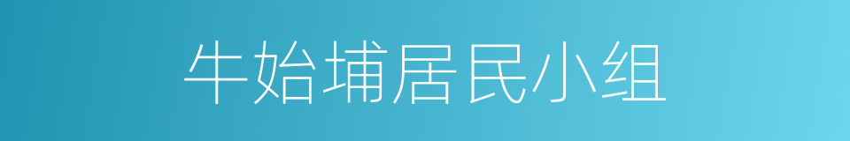 牛始埔居民小组的同义词