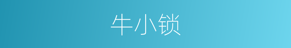 牛小锁的同义词