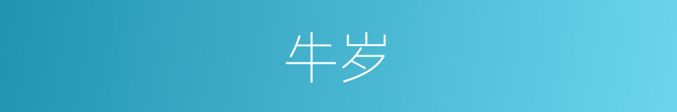 牛岁的同义词
