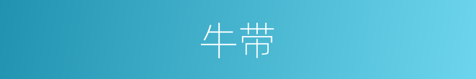 牛带的同义词