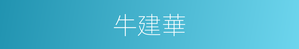 牛建華的同義詞