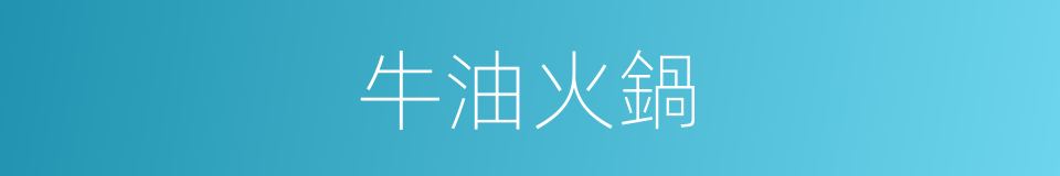 牛油火鍋的同義詞