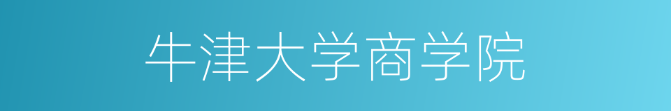 牛津大学商学院的同义词
