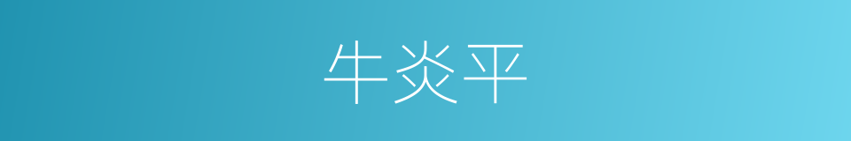牛炎平的同义词