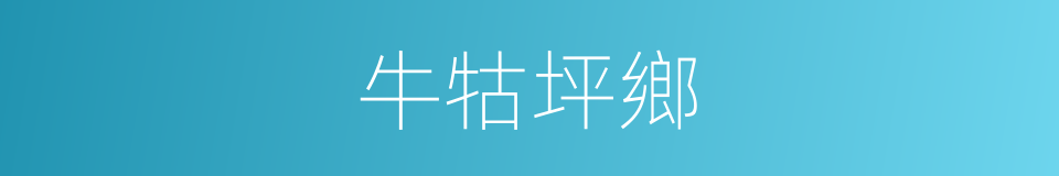 牛牯坪鄉的同義詞