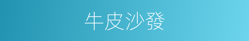 牛皮沙發的同義詞