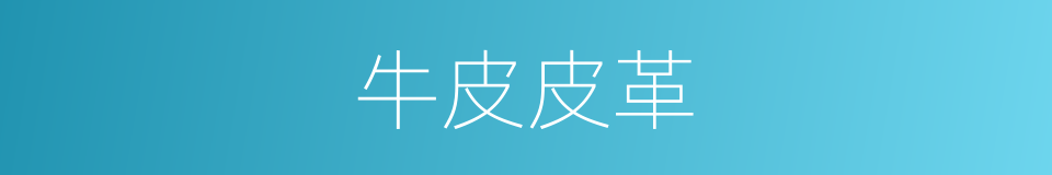 牛皮皮革的同义词