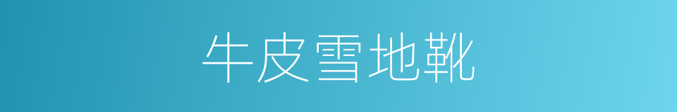 牛皮雪地靴的同义词
