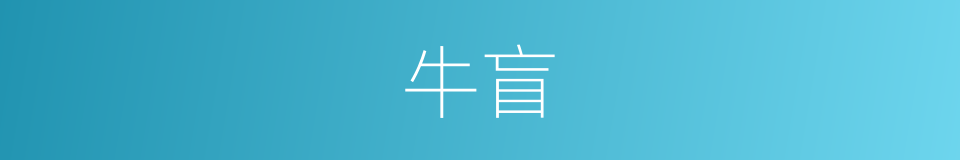 牛盲的同义词