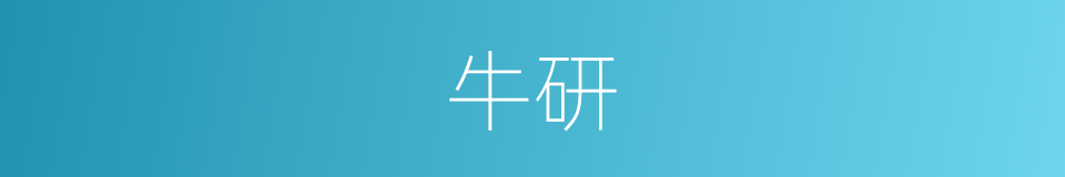牛研的同义词