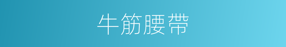 牛筋腰帶的同義詞
