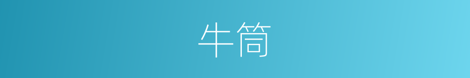 牛筒的同义词