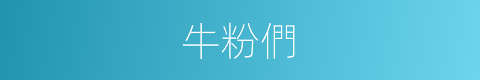 牛粉們的同義詞