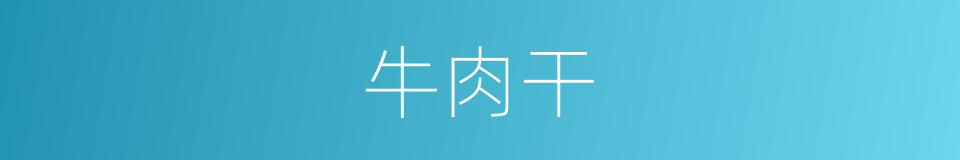 牛肉干的同义词