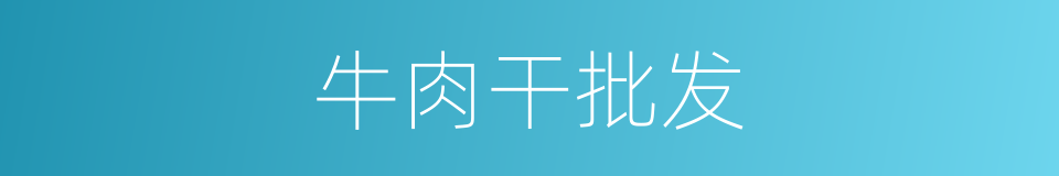 牛肉干批发的同义词