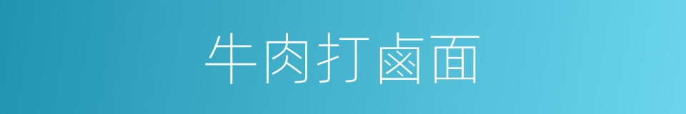 牛肉打鹵面的同義詞