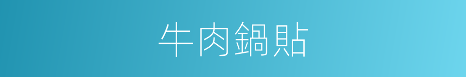 牛肉鍋貼的同義詞