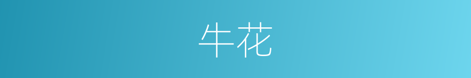 牛花的同义词
