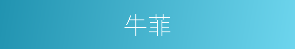 牛菲的同义词