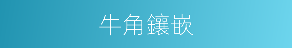牛角鑲嵌的同義詞