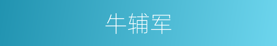 牛辅军的同义词