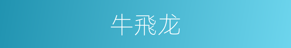 牛飛龙的同義詞