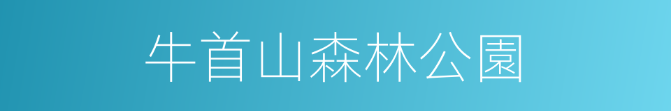 牛首山森林公園的同義詞