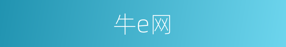 牛e网的同义词