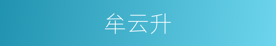牟云升的同义词