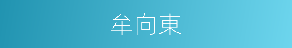 牟向東的同義詞