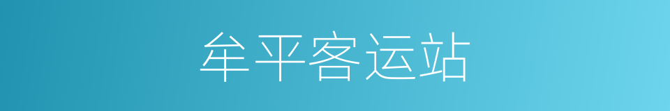 牟平客运站的同义词