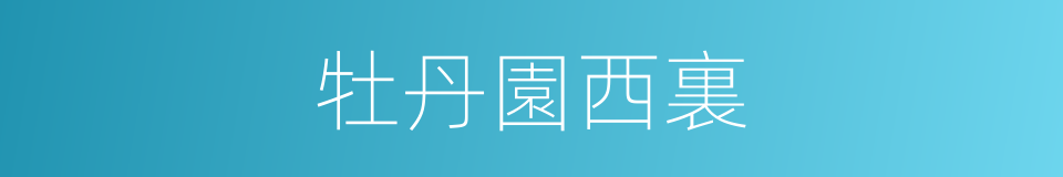 牡丹園西裏的同義詞