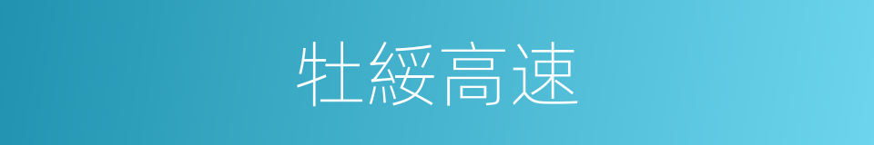 牡綏高速的同義詞