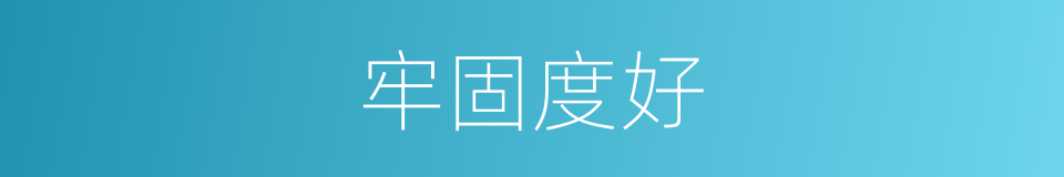 牢固度好的同义词