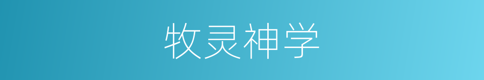 牧灵神学的同义词