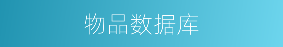 物品数据库的同义词