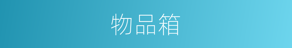 物品箱的同义词