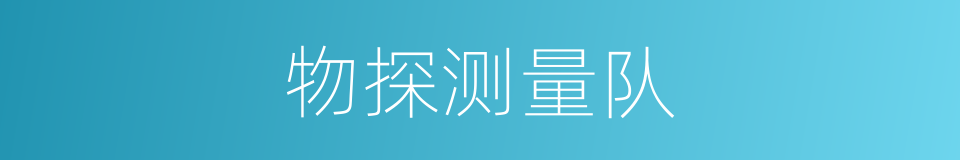 物探测量队的同义词