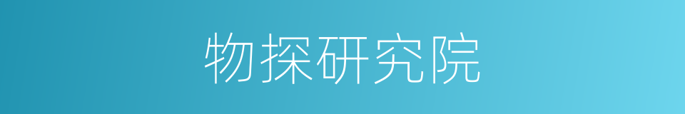物探研究院的同义词