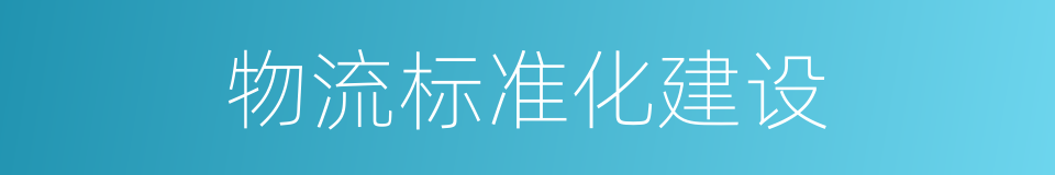 物流标准化建设的同义词