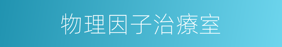 物理因子治療室的同義詞