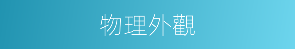 物理外觀的同義詞