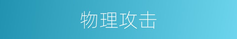 物理攻击的意思