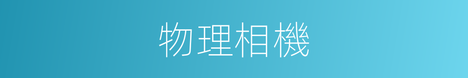 物理相機的同義詞