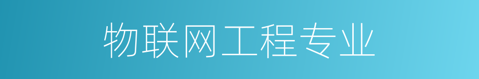 物联网工程专业的同义词