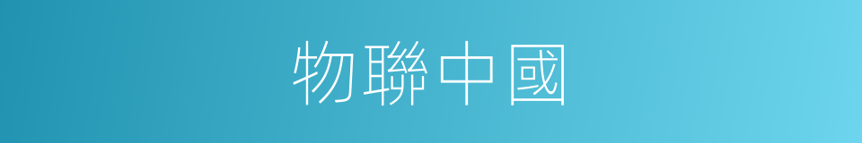 物聯中國的同義詞