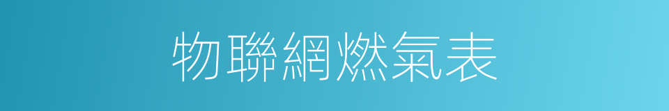 物聯網燃氣表的同義詞